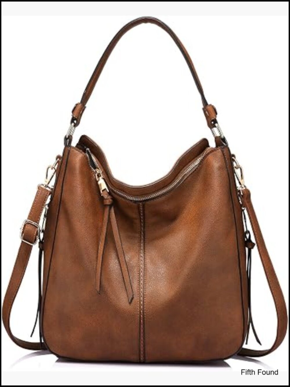 Large Hobo Crossbody Bag Faux Leather Shoulder Purse Handbag Retro Ladies Tote
